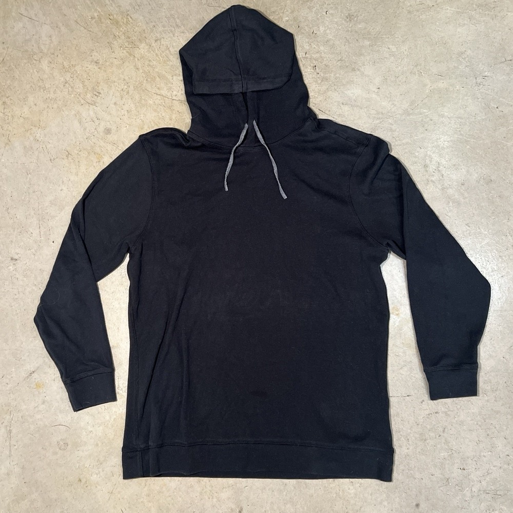 The Normal Brand Cotton Blend Performance Hoodie Pullover Men's Large Black